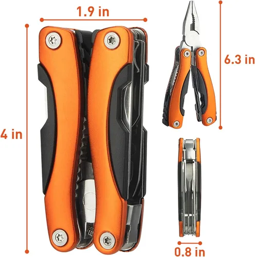 Miniatura 7 de WIWUE GUO Alicates de punta de aguja, multiherramienta, esenciales de senderismo, regalos para padres, cuchillo de bolsillo, alicates