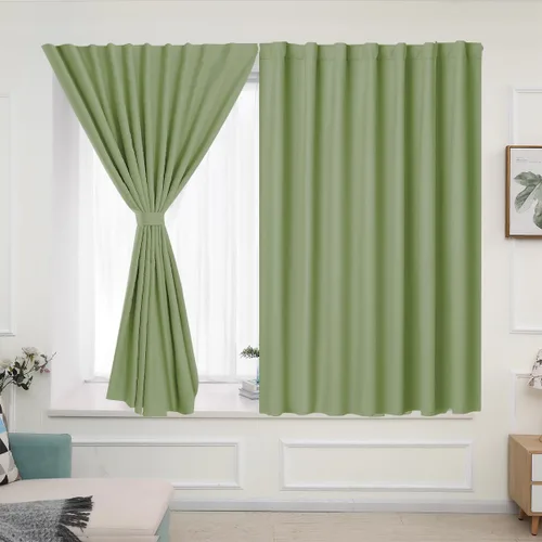 Miniatura 27 de Muamar Cortinas opacas sin taladro, paneles de cortina para ventana fáciles de instalar, juego de 2 paneles de cortinas portátiles para dormitorio