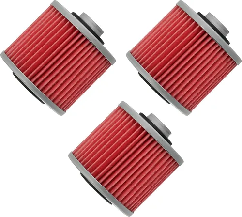 Miniatura 4 de Caltric Paquete de 3 filtros de aceite compatibles con Yamaha Raptor 700R Yfm700R Yfm-700R 2006 2007 2008 2009 2010-2026