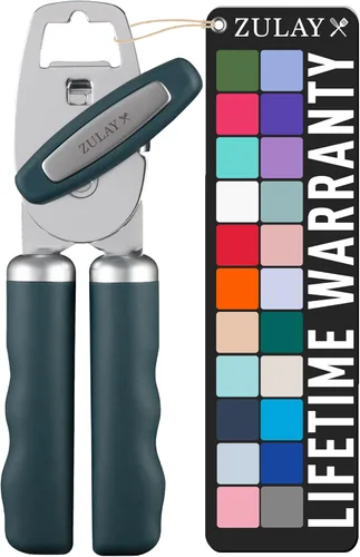 Miniatura 33 de Zulay Kitchen Abrelatas manual de acero inoxidable resistente con abridor de botellas, abrelatas manual a prueba de óxido con perilla giratoria