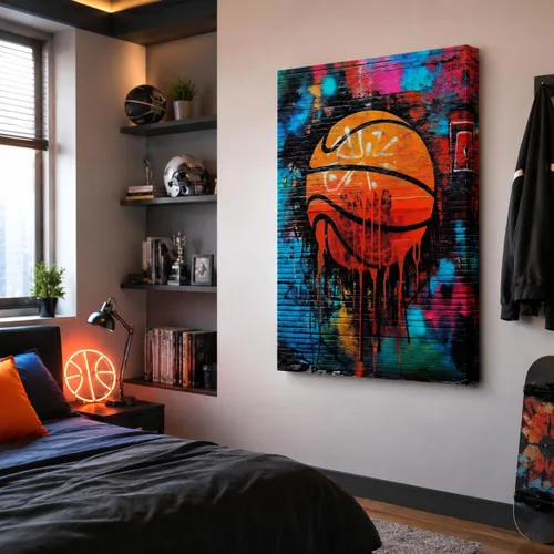 Miniatura 13 de ANRUOXI Arte de Pared de Graffiti, Impresión de Lienzo de Astronauta Espacial de Graffiti para Decoración de Pared, Impresiones de Arte Modernas