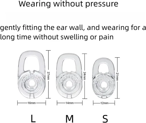 Miniatura 2 de Puntas de auriculares compatibles con Plantronics M155 - Puntas de silicona para los oídos, puntas para auriculares, puntas de repuesto