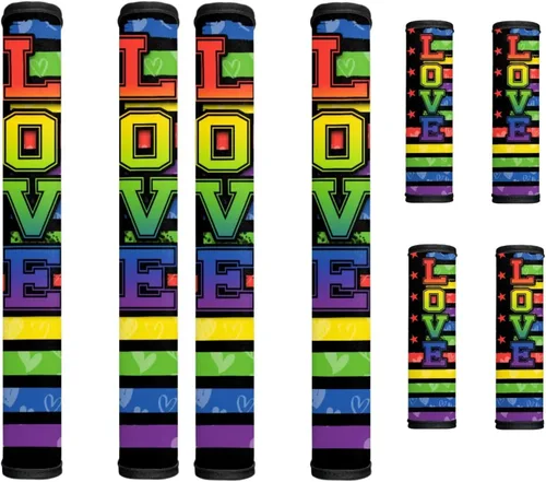 Miniatura 28 de America250 - Juego de 8 fundas antideslizantes para manijas de puerta de refrigerador, 4 de julio de 2026, protectores para nevera, horno, mantener