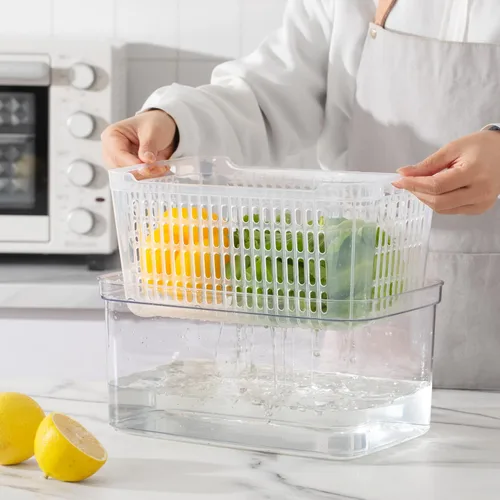 Miniatura 4 de SIMPLEMADE Contenedores organizadores transparentes para refrigerador, contenedores transparentes para nevera, contenedores para refrigerador