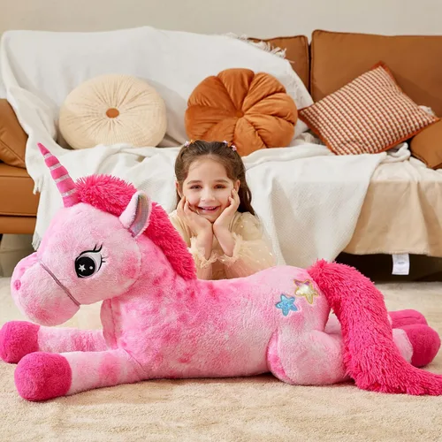 Miniatura 3 de IKASA Juguete de peluche de unicornio gigante, juguetes suaves grandes y bonitos, enorme tamaño grande, esponjoso, de gran tamaño, regalos