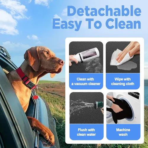 Miniatura 7 de MYJAQI Extensor de Asiento Trasero para Perros, Funda Impermeable para Asiento de Carro para Asiento Trasero con Fondo Duro, Material Mejorado 2026