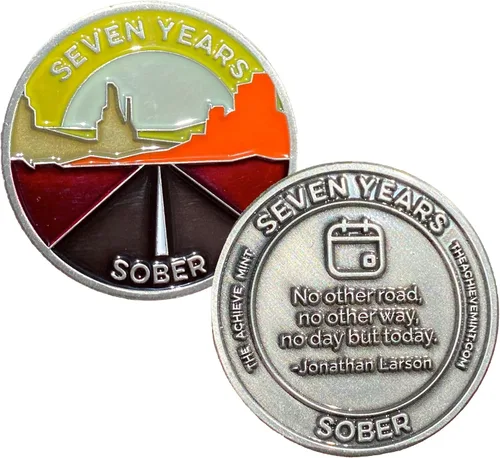 Miniatura 10 de Ficha sobria de 8 meses Chip sobrio de ocho meses Regalo no AA, medallones no religiosos para hombres y mujeres que celebran la sobriedad
