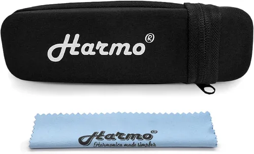 Miniatura 9 de Harmo nica Case Chromatic Harmonica - Funda negra con cremallera (10 agujeros diatónicos)