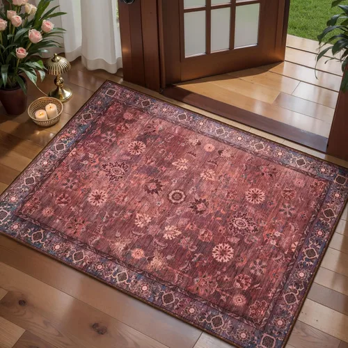 Miniatura 127 de Tangsoo Alfombra lavable para pasillo, antideslizante, 2 x 6 pies, estilo bohemio, floral, vintage, para entrada, suelo suave, para cocina, baño