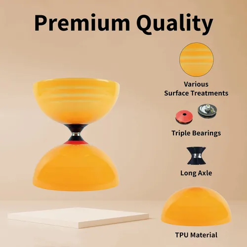 Miniatura 3 de SUNDIA Shining Series - Diábolo profesional de triple rodamiento para giros largos, rotaciones suaves, alto rendimiento para todos los trucos