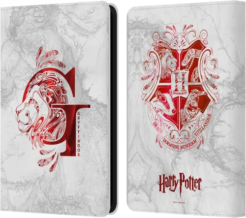 Miniatura 21 de Head Case Designs Funda de piel con licencia oficial de Harry Potter Gryffindor Aguamenti Deathly Hallows IX compatible con Kindle Paperwhite 1/2/3