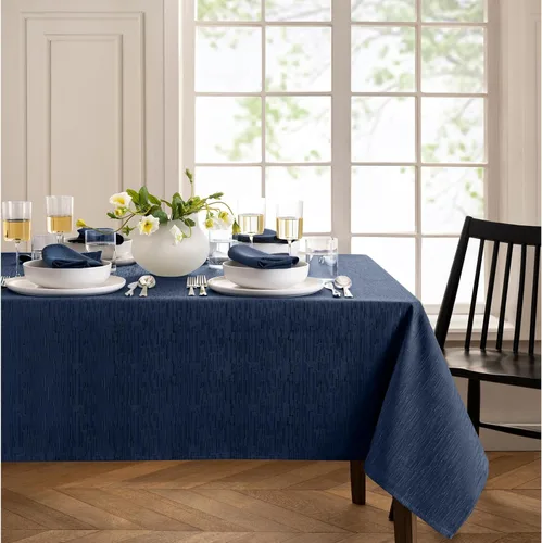 Miniatura 9 de Elrene Home Fashions - Mantel Continental de textura sólida resistente al agua, manchas y arrugas, 52 x 70 pulgadas, rectangular, color azul marino