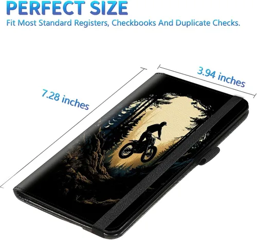 Miniatura 137 de Funda para chequera para hombres y mujeres, cartera de cuero RFID con ranuras para tarjetas de crédito, soporte de cheques duplicados personales