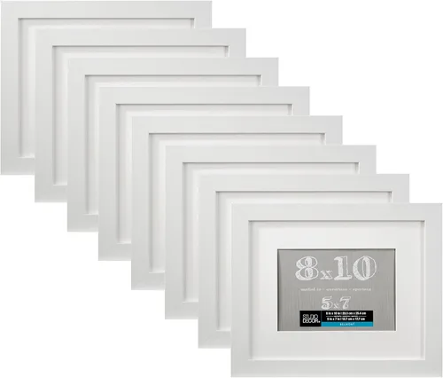 Miniatura 18 de Studio Decor Belmont portarretratos negro de 5 x 7 pulgadas con paspartú de 4 x 6 pulgadas, accesorios para colgar prefijados, pantalla horizontal
