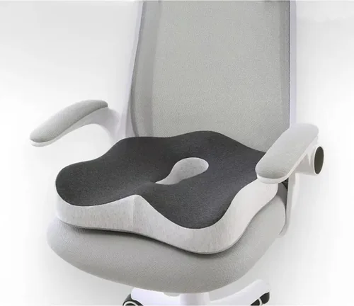 Miniatura 6 de Cojín de asiento de espuma viscoelástica, cojines ergonómicos de espuma viscoelástica grandes, para silla de oficina, asientos de automóvil, avión
