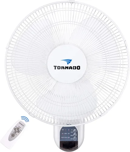 Tornado Ventilador de pared oscilante de 16 pulgadas con control remoto incluido, 3 velocidades, 2050 CFM, cable de 6 pies, listado de seguridad UL