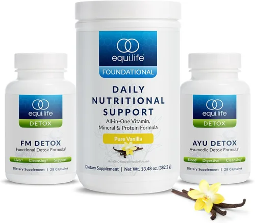 Miniatura 6 de Equilife Dr. Cabral Detox, sistema de limpieza de 7 días, proteína a base de plantas, vitaminas y minerales, apoya la desintoxicación hepática