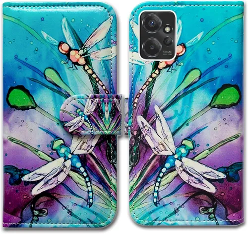 Miniatura 25 de Bcov Funda para Moto G Power 5G, diseño de pájaro negro y verde con tapa para teléfono con ranura para tarjetas, soporte para Motorola Moto G Power