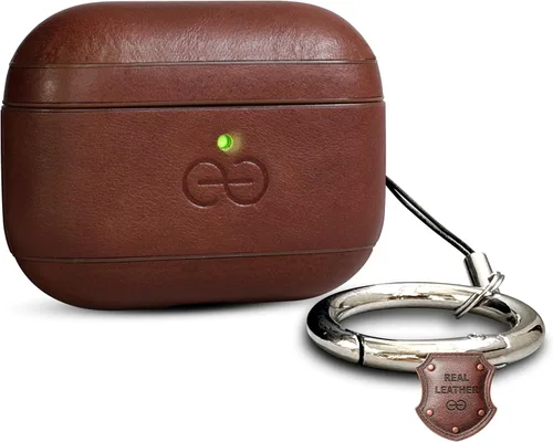 Miniatura 15 de Dreem Om - Funda para estuche con clip para llavero compatible con AirPods 1 y 2, funda de cuero vegano para Airpods para hombres y mujeres, Negro