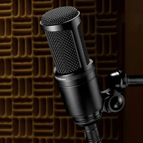 Miniatura 5 de Audio-Technica AT2020 Micrófono de estudio de condensador cardioide XLR, ideal para aplicaciones de proyecto/estudio en casa