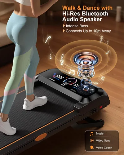 Miniatura 3 de Walking Pad with 10% Incline & Handle Bar, Low Noise Walking Pad Treadmill for Home Small, Rayspace 3.5HP Treadmill with Incline, 4 in 1 Portable