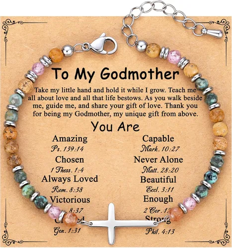 Miniatura 25 de TONY & SANDY Pulsera de cruz cristiana para mujer, regalo de San Valentín para ella, regalo de confirmación de bautismo, Pascua, regalo único