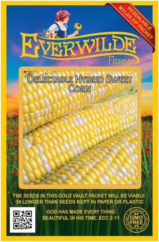 Miniatura 4 de Everwilde Farms - Semillas de maíz dulce híbridas de 1 onza - Gold Vault Bulk