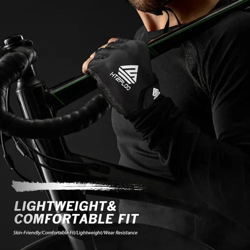 Miniatura 6 de HTZPLOO Guantes de ciclismo, guantes de ciclismo, guantes de bicicleta para hombres y mujeres, con almohadilla antideslizante que absorbe
