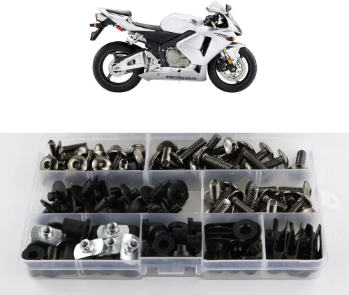 Xitomer Juegos completos de pernos de carenado, apto para CBR600RR F5 2003 2004 2005 2006, kits de montaje arandelas/tuercas/cierres/clips/ojales