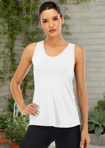 Miniatura 3 de ICTIVE - Camiseta deportiva sin mangas con espalda cruzada, para mujer, ideal para yoga