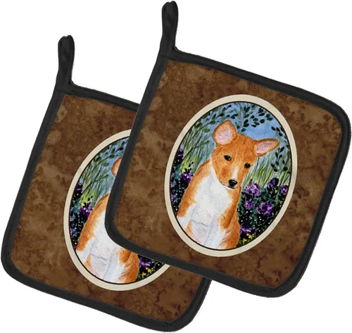 Miniatura 216 de Caroline's Treasures SS8617PTHD - Juego de soportes para ollas de cocina resistentes al calor, almohadillas calientes para horno para cocinar, Husky