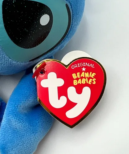 Miniatura 4 de TY Beanie Baby Stitch - (cuerpo suave) -6", azul