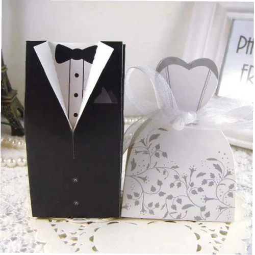 Miniatura 3 de 100 bolsas de regalo de boda para novios, suministros de fiesta