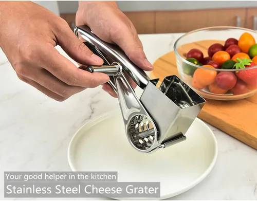 Miniatura 2 de Rallador de queso, rallador rotativo de manivela rotativa, rallador de queso, rallador de queso giratorio de mano para cocina, manualidades