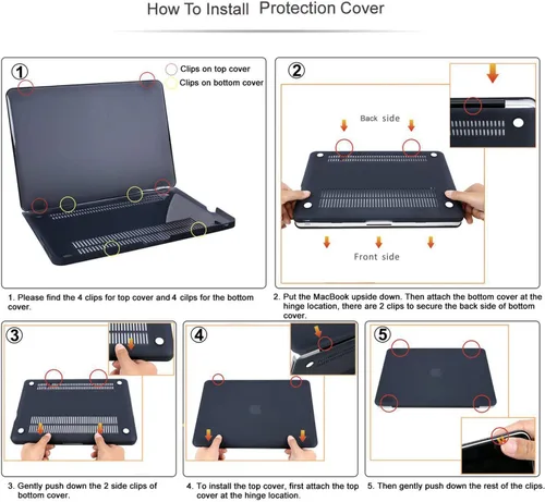 Miniatura 7 de Funda para MacBook Pro 14 2023 M2 A2779 A2442 M1 Pro/Max, Carcasa Protectora de Plástico Duro para Laptop y Cubierta para Teclado, Tablero de Damas