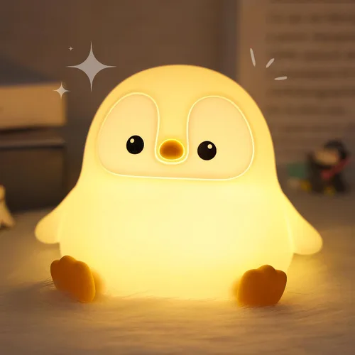 Miniatura 12 de Linda Luz Nocturna de Capibara, Regalos de Capibara para Niños y Amigos, Lámpara de Animales de Silicona para Guardería con Temporizador Recargable