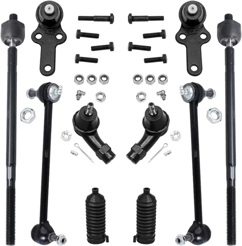 Miniatura 103 de Detroit Axle – Kit de suspensión delantera para Hyundai 2013-2018 Santa Fe 2 enlaces de barra de estabilizador 4 varillas de amarre interiores