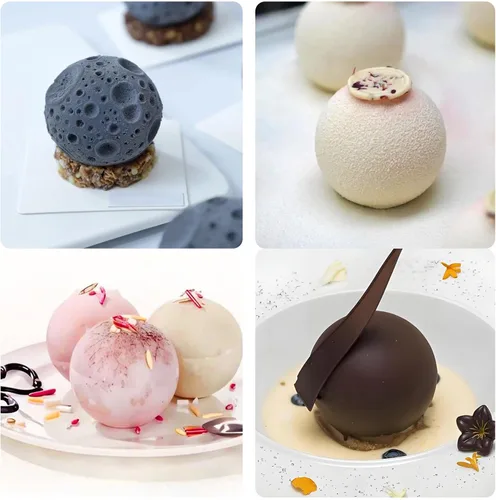 Miniatura 6 de Molde de Silicona para Pastel Esférico, Moldes de Pastel Mousse de Bola 3D para Hornear, Moldes de Postre Francés de Chocolate Fondant para Dulces