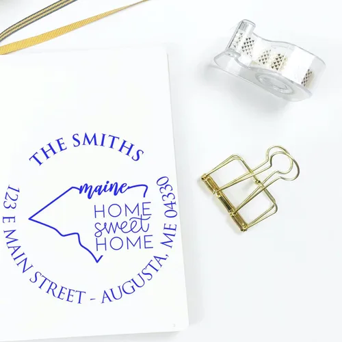 Miniatura 147 de Sello en relieve de dirección personalizado para nuevos propietarios de viviendas, sello redondo de 1-5/8 para dirección de casa, estampado