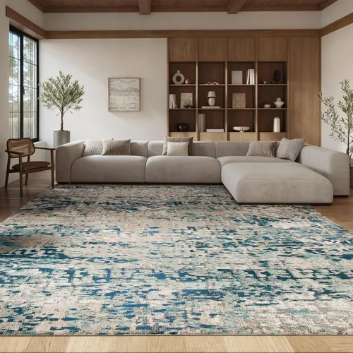Miniatura 12 de SAFAVIEH Colección Madison - Alfombra de acento 2'2" x 4', negro y dorado, diseño abstracto moderno, no desprende pelusa y fácil cuidado, ideal
