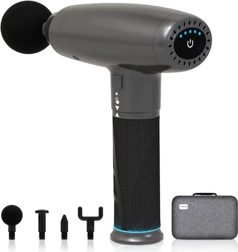 PayLessHere Pistola de masaje, pistola de terapia muscular, pistola masajeadora de tejido profundo de mano con 5 velocidades ajustables, masajeador
