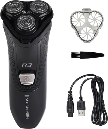 Remington R3 Style Series - Afeitadora giratoria para hombres, tecnología de flexión y comodidad para pieles sensibles, maquinilla de afeitar