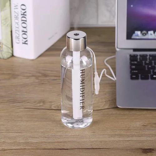 Miniatura 3 de Mini fabricante de niebla, humidificador de aire USB de 10.1 fl oz, humidificador de botella de agua USB portátil para el hogar de 10.1 fl oz