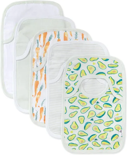 Miniatura 18 de Burt's Bees Baby Baberos unisex para bebé, trapos de baba de hombro de solapa, 100% algodón orgánico con baberos absorbentes de toalla de rizo Abeja