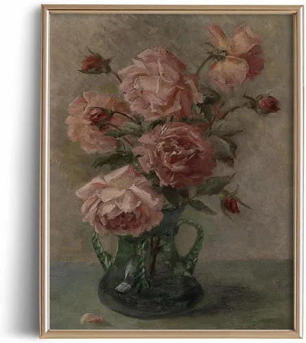 Miniatura 10 de Cuadro de naturaleza muerta de granja para sala de estar, perla de manzana, pintura cálida beige neutra, arte de pared Art Deco para cocina