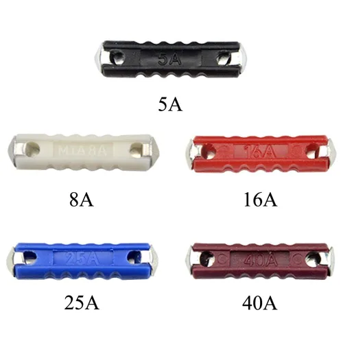 Miniatura 2 de WMYCONGCONG 200 fusibles de automóvil europeos para automóviles 5A, 8A, 16A, 25A, 40A, para autos clásicos, estilo antiguo, no de cerámica