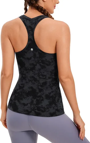 CRZ YOGA - Camisetas sin mangas de entrenamiento para mujer, con espalda cruzada, brasier deportivo, para yoga, gimnasio