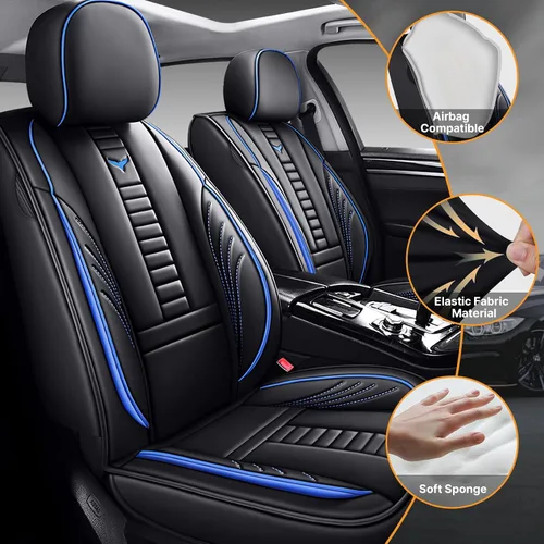 Miniatura 2 de Fundas de asiento delantero para Volvo XC40 Recharge Pure Electric 2021-2025, protección de banco frontal 3D compatible con bolsa de aire lateral