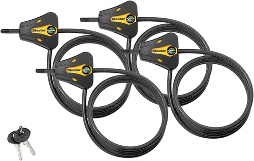 Miniatura 9 de Master Lock - Cerraduras de cable ajustables Python con 4 llaves, modelo # 8419KA-2