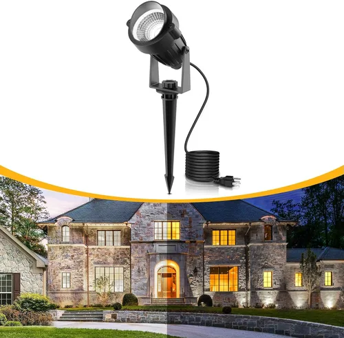 Miniatura 25 de L LOHAS LED Foco Navideño para Exterior, Luces Rojas para Patio, Encendido/Apagado Automático 5W 120V Iluminación de Paisaje para Casa